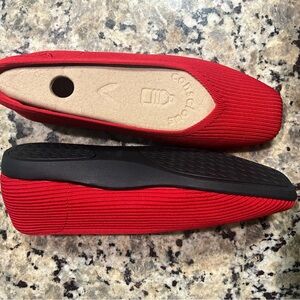 Red Cushioned Flats for Effortless Comfort